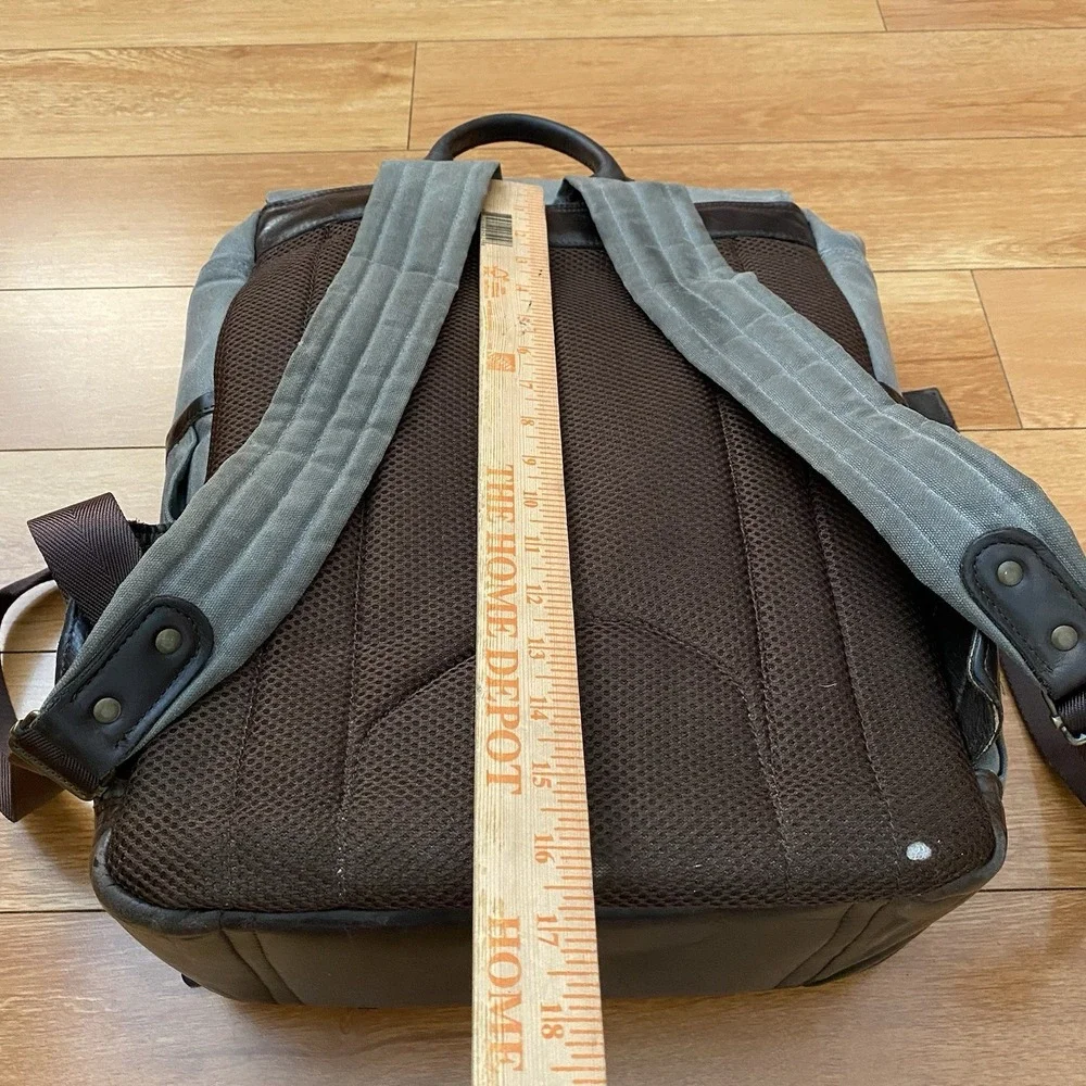 ONA Camps Bay Camera Backpack Smoke – Premium Leather & Waxed Canvas